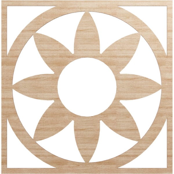 Ekena Millwork Blume Wood Fretwork Pierced Ceiling Medallion, Alder, 30"OD x 10 3/8"ID x 3/8"T CMWP30X30X0375BLAL - main